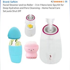 Facial steamer and ice roller